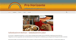 Desktop Screenshot of pro-horizonte.de