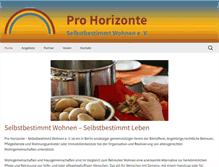 Tablet Screenshot of pro-horizonte.de